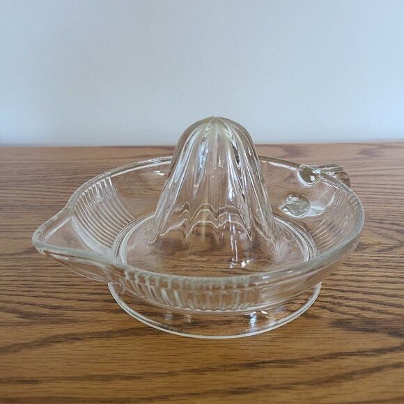 Vintage Federal Clear Depression Glass Citrus Juicer Reamer Lg Rimmed Squeezer - Picture 2 of 15